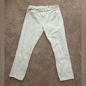 AG Adriano Goldschmied Women's Light Blue Boyfriend Jeans